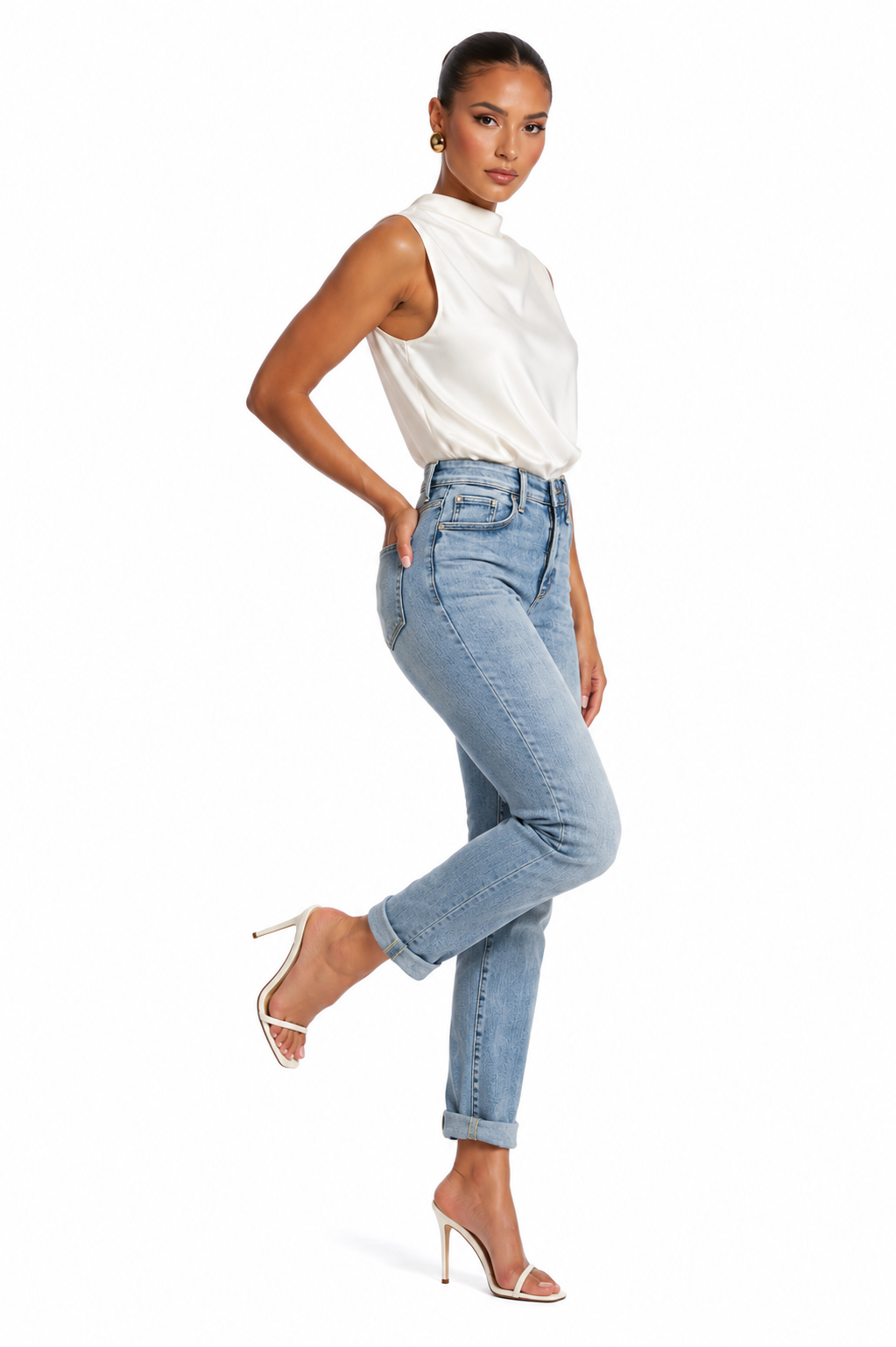 AMELIA / LIGHT BLUE VINTAGE BOYFRIEND JEANS