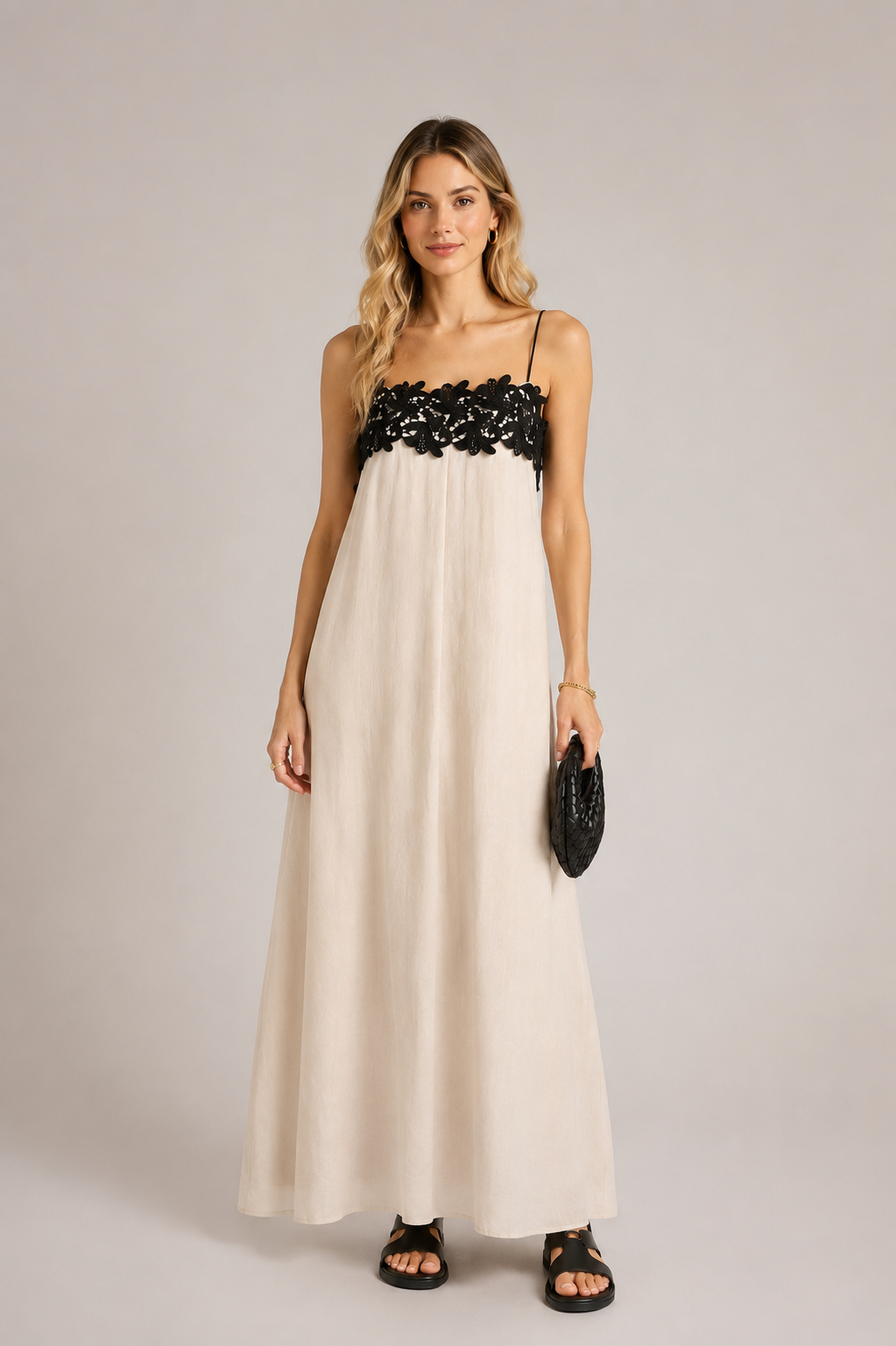ELENA / LACE BLOOM MAXI DRESS