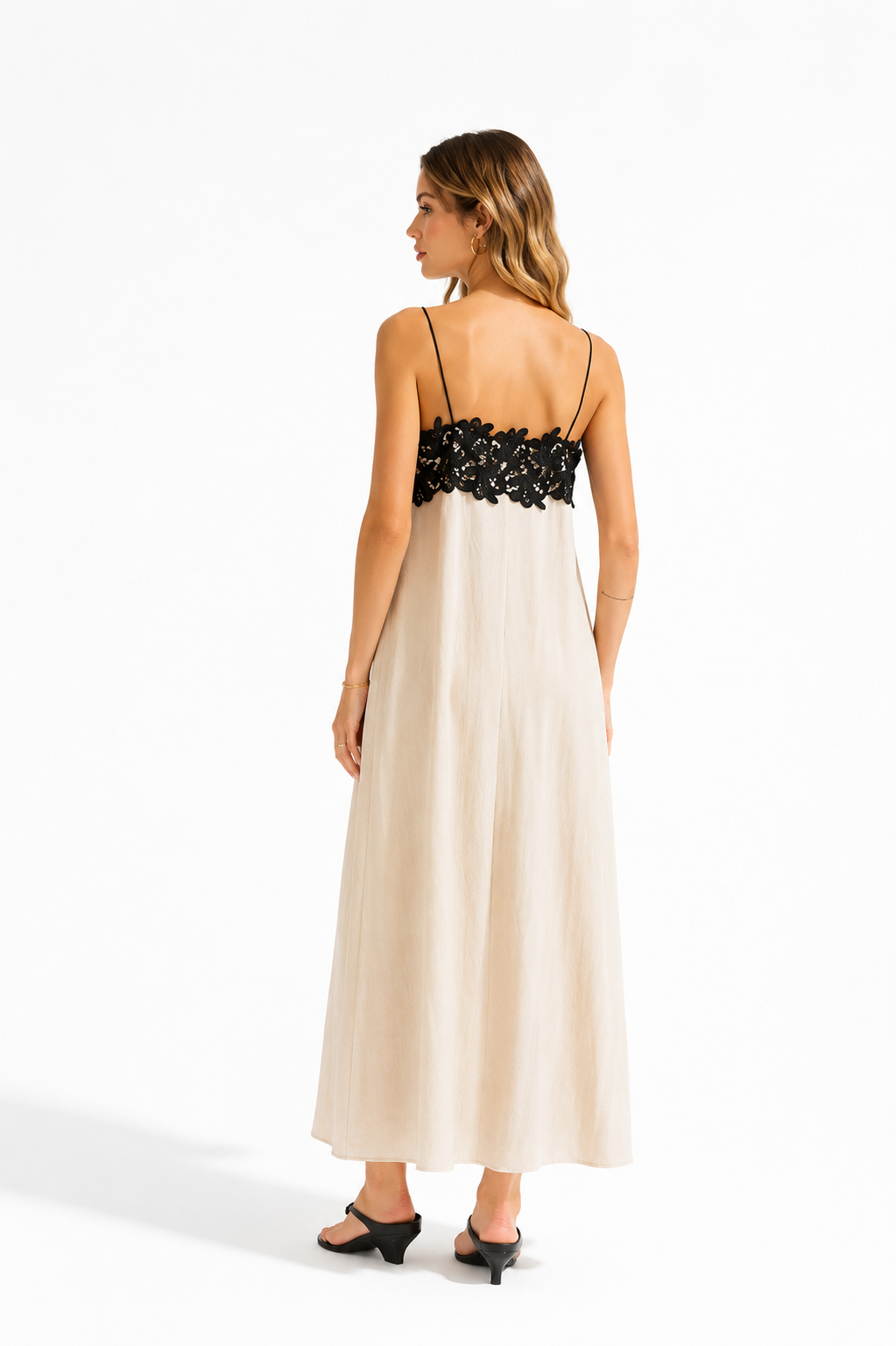 ELENA / LACE BLOOM MAXI DRESS