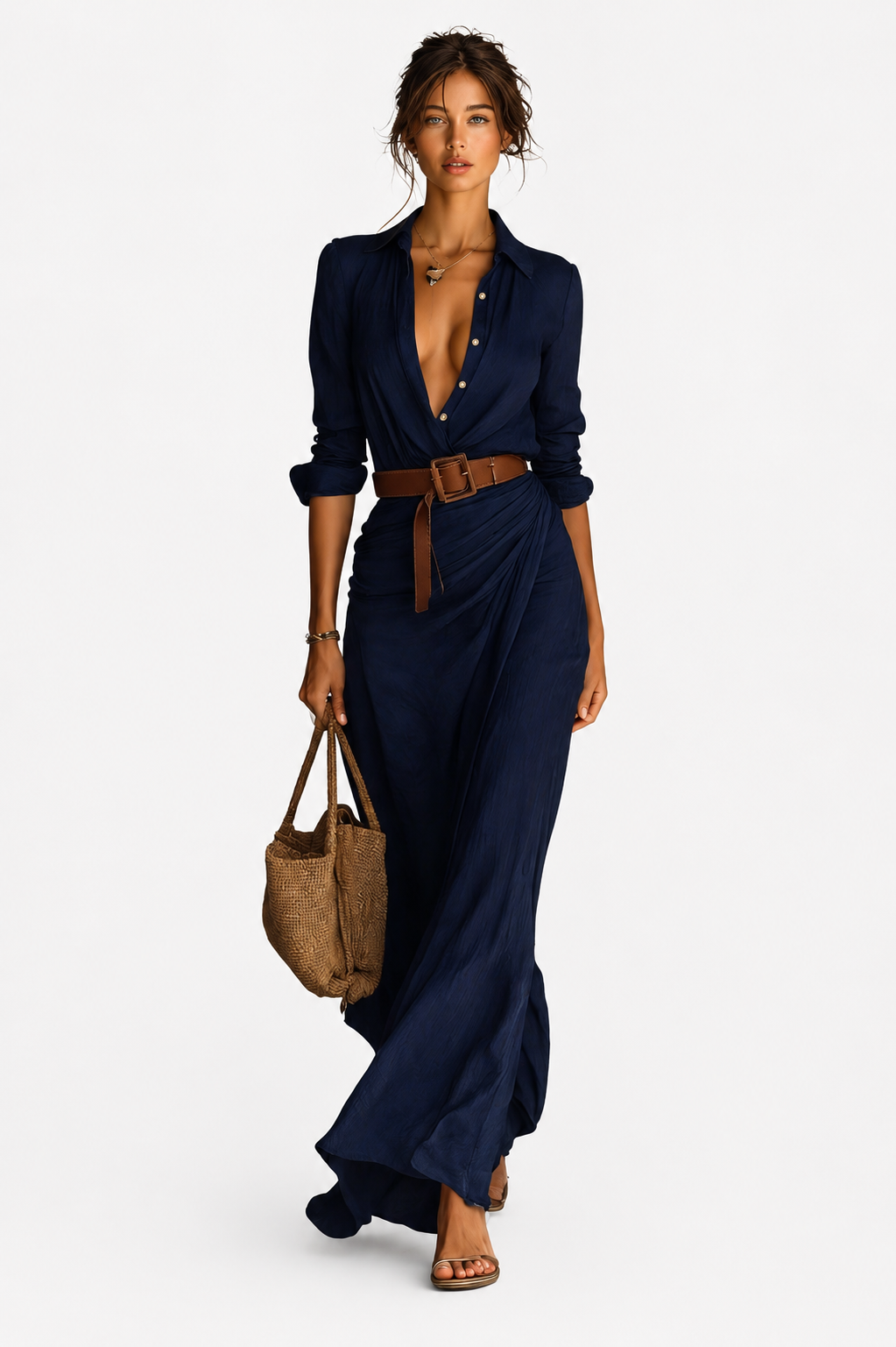 SCARLETT / MONACO BELTED MAXI DRESS