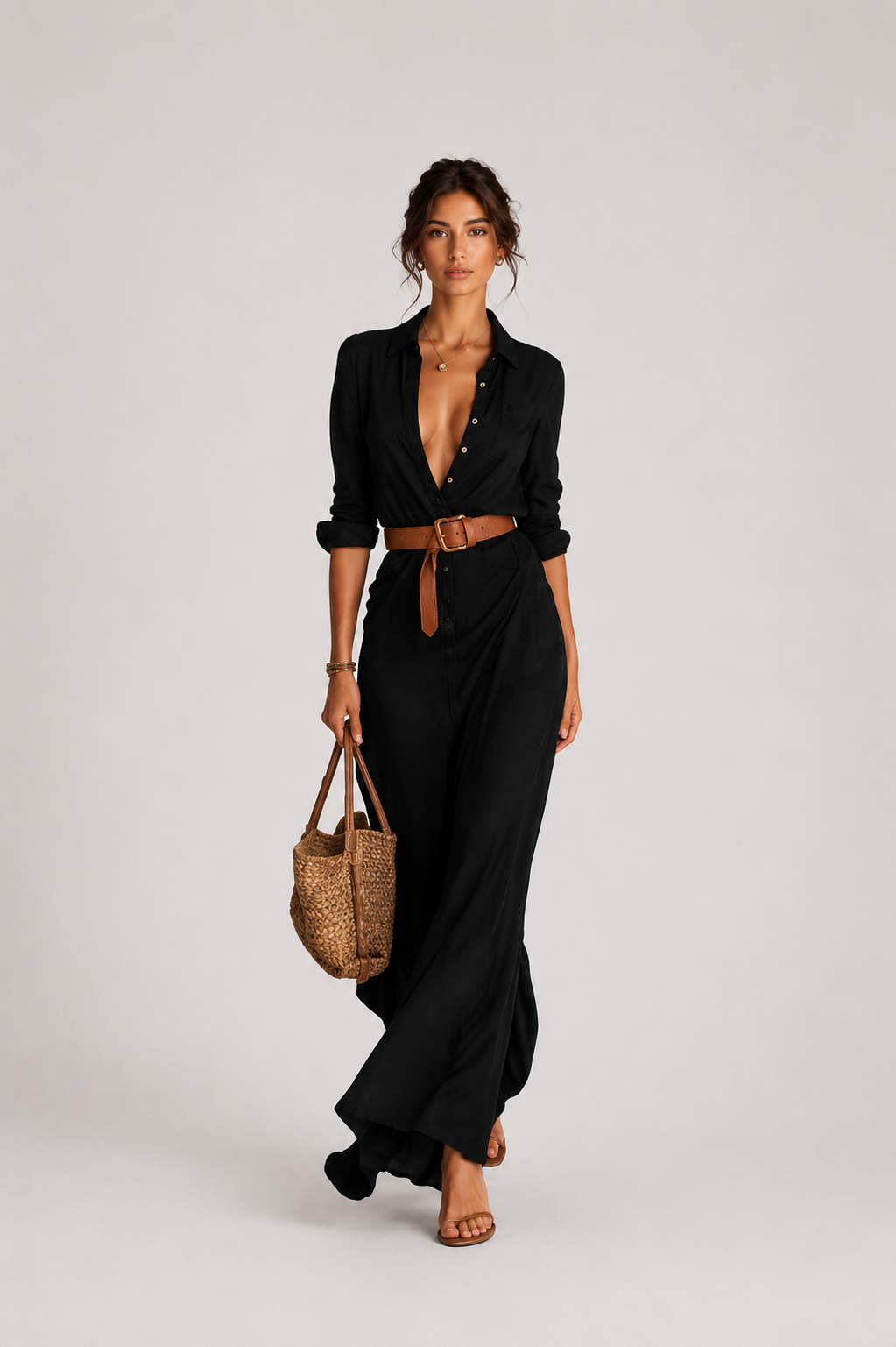 SCARLETT / MONACO BELTED MAXI DRESS