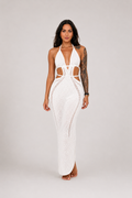 SHOPIA / BEACH DRESS WITH NECKLINE